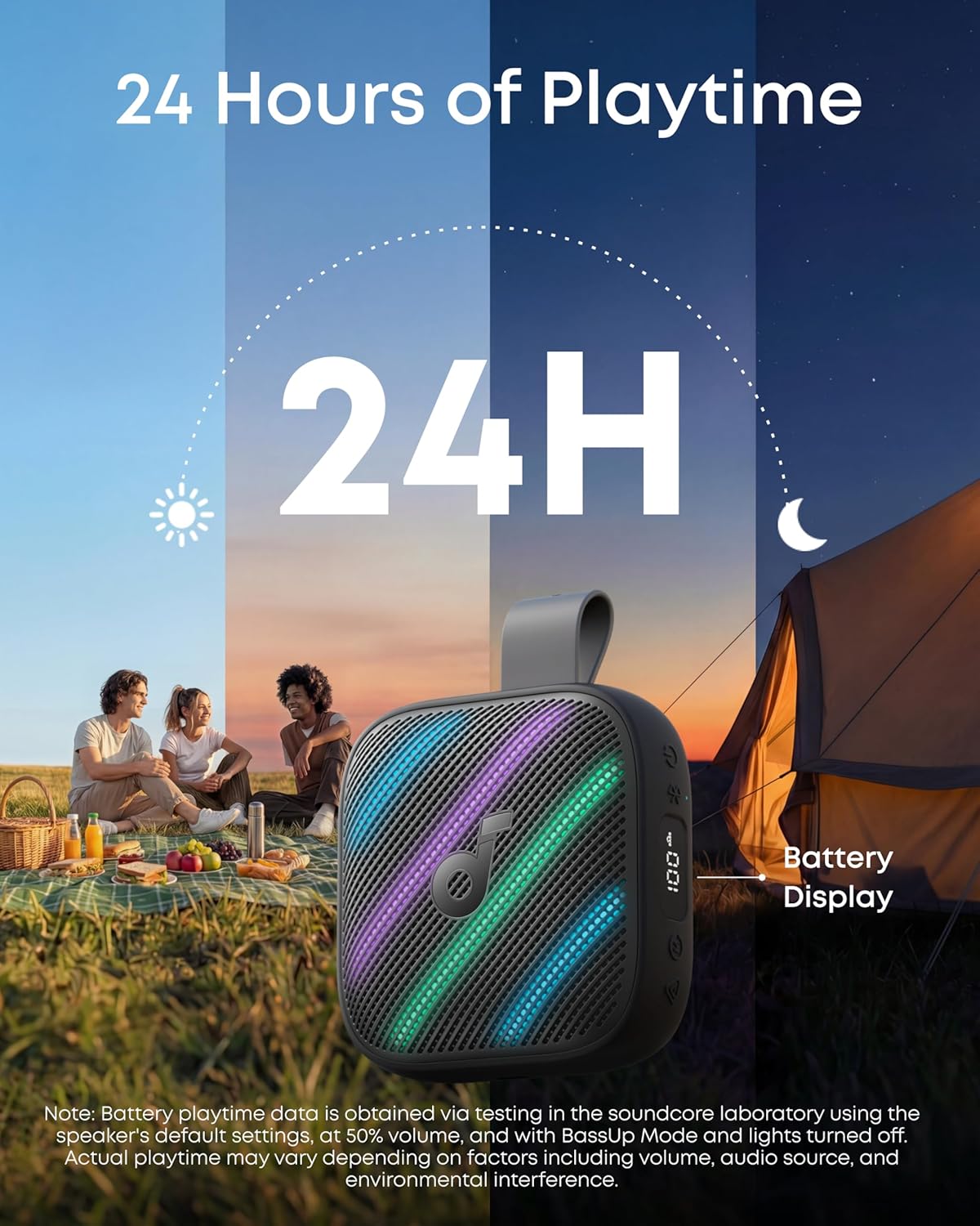 Thumbnail 2 de Soundcore Boom Go 3i Portable Bluetooth Speaker by Anker: 15W Power, 24H Battery, IP68 Ruggedness