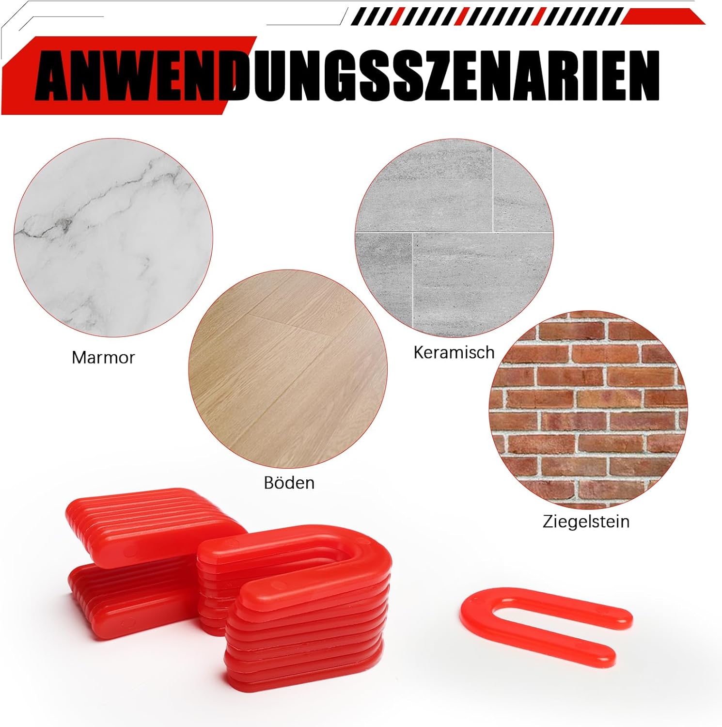 Thumbnail 5 de Storystore Fliesen Nivelliersystem – 400 Stück, 3 mm U-Form Abstandshalter aus Kunststoff