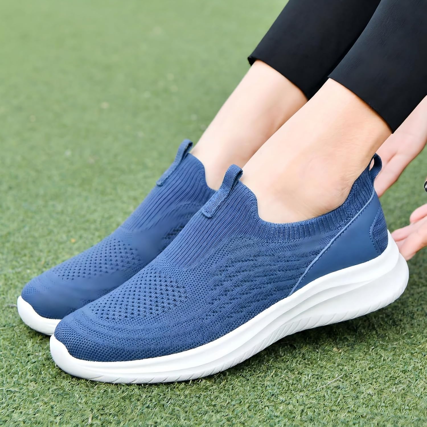 Thumbnail 2 de TIOSEBON Damen Walking Tennisschuhe – Leichte Slip-On Sneaker mit atmungsaktivem Mesh