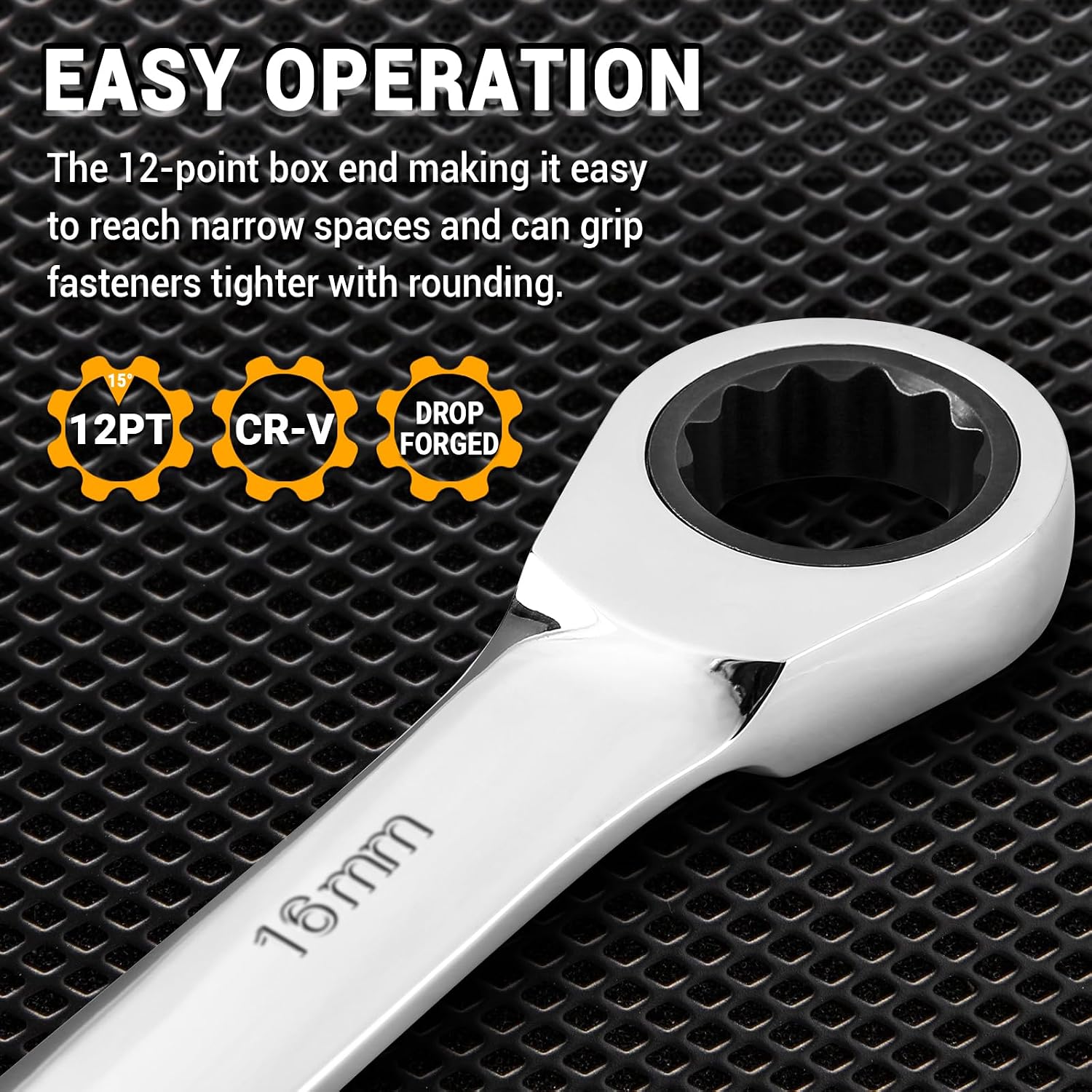 Detalle 1 de DEKOPRO 26-Piece Ratcheting Combination Wrench Set, Metric and SAE