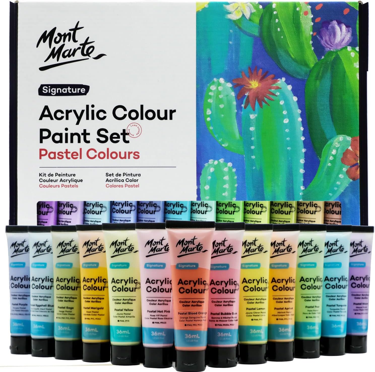 Detalle de MONT MARTE Signature Pastel Acrylics 24 x 36ml