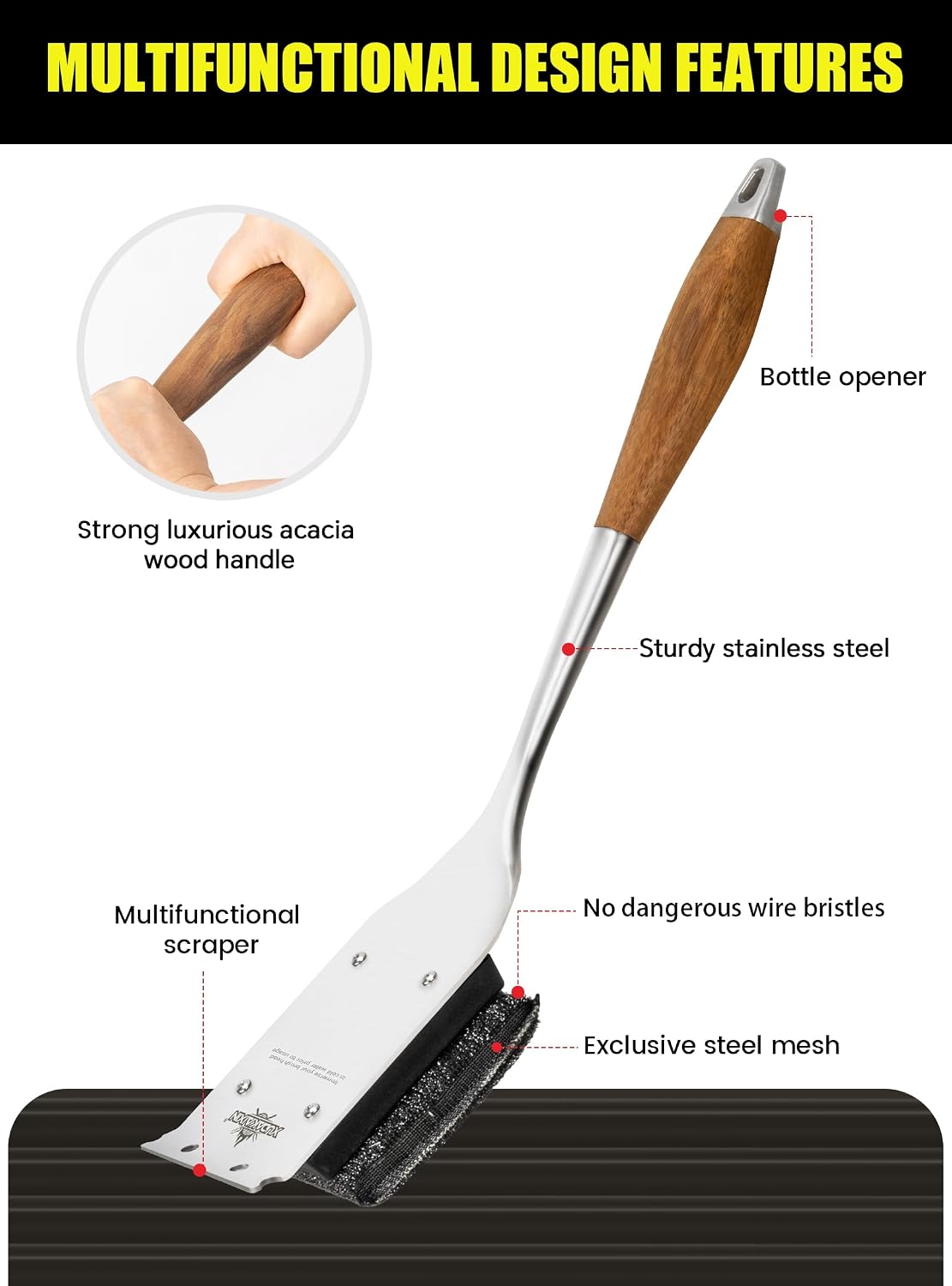 Thumbnail 3 de XUDKAKAIXIN Grill Brush with Replacement Head