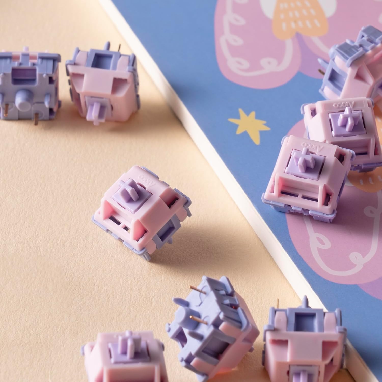 Thumbnail 6 de Akko V3 Fairy Linear Silent Switches — 50g Quiet MX-Style 5-Pin (45 pcs) for DIY Kits