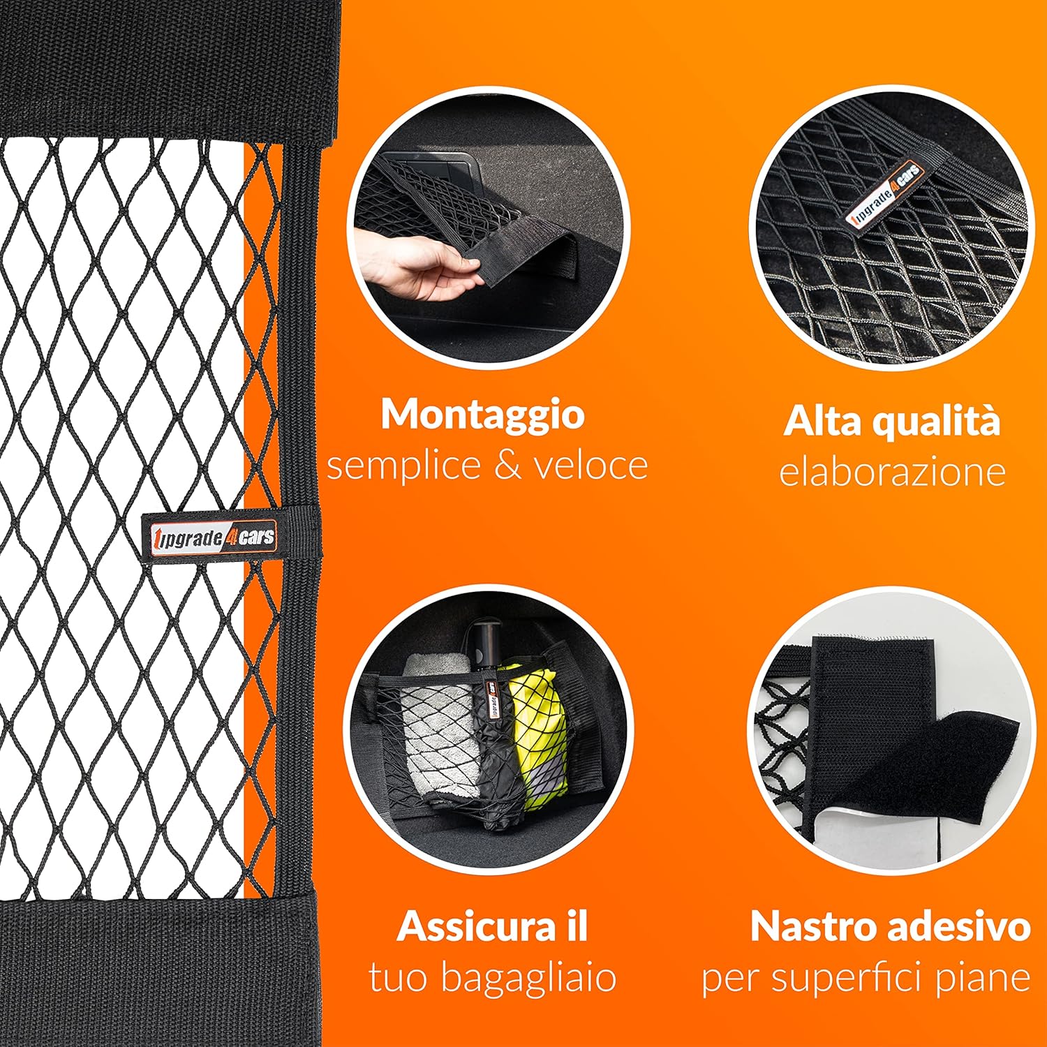 Detalle 2 de Upgrade4cars Rete portaoggetti da bagagliaio 40x25 cm
