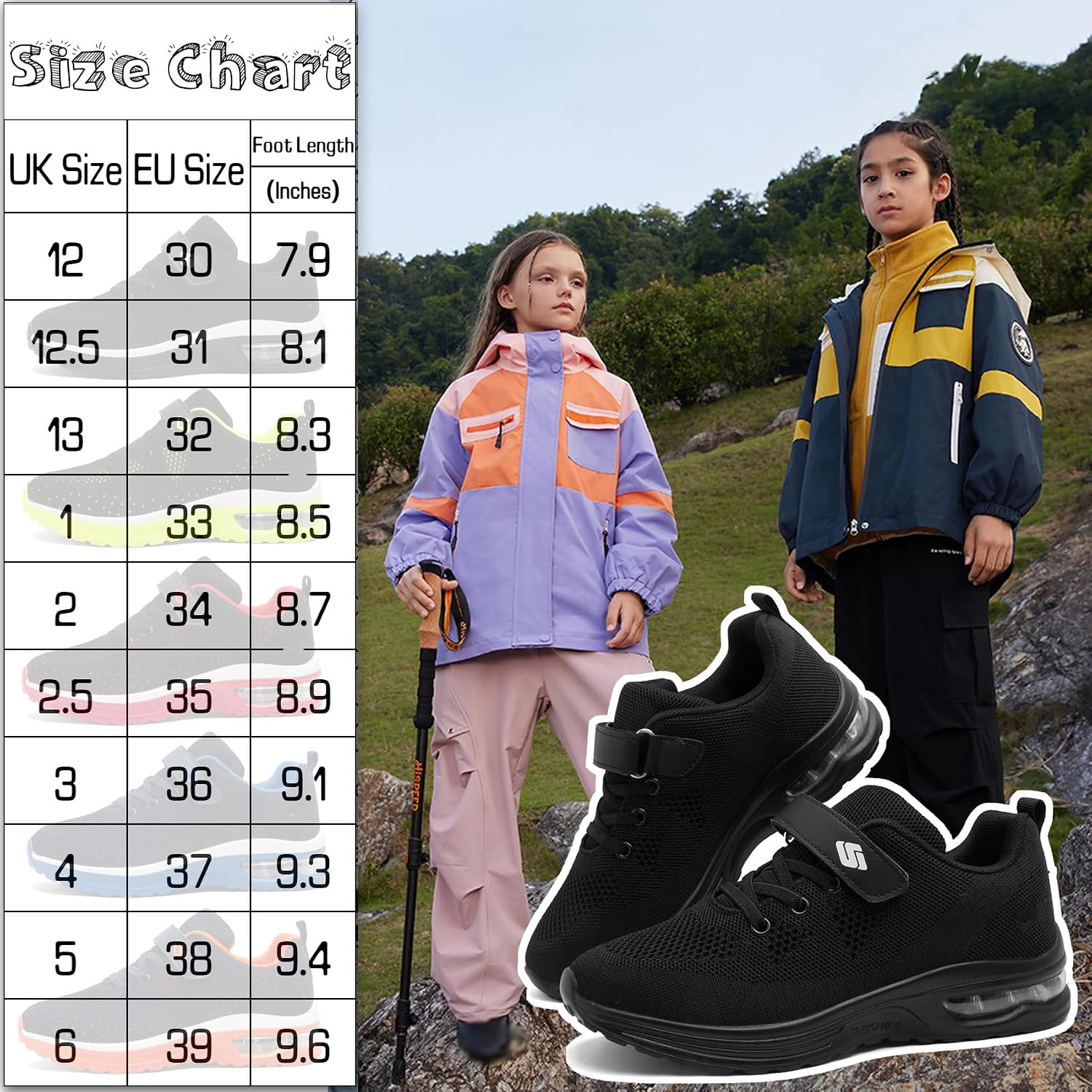 Detalle 2 de Unitysow Kinder Sneaker mit Klett, Mesh