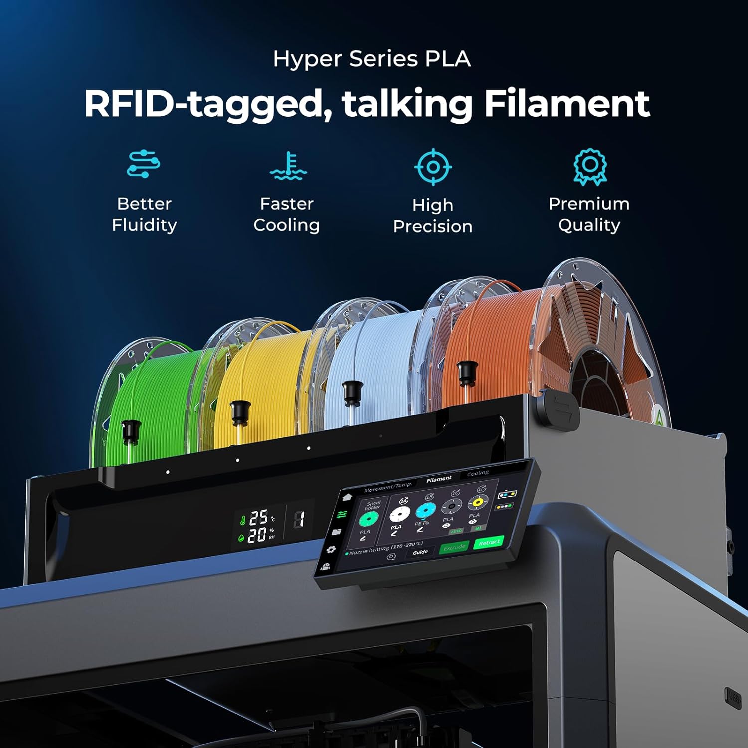Detalle 2 de Creality Hyper PLA Filament 1.75mm for 3D Printing