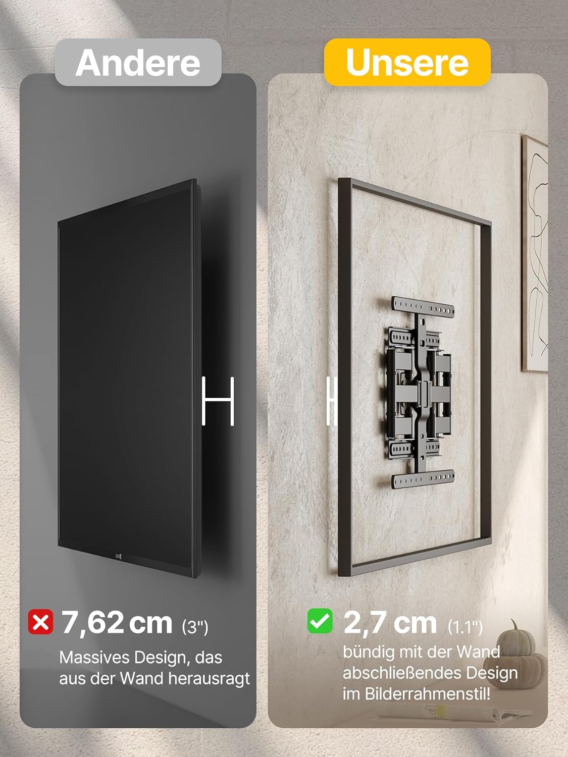 Thumbnail 2 de monTEK Ultra Slim TV Wandhalterung 43-90 Zoll