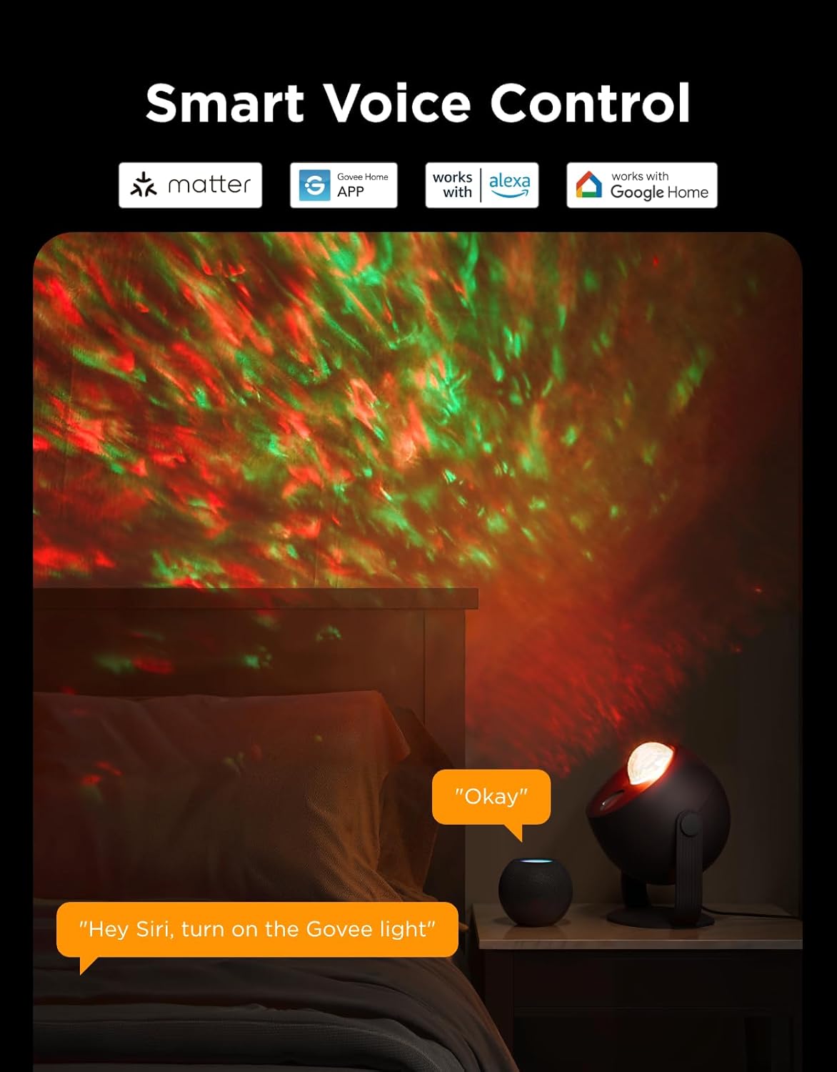 Detalle de Govee Star Light Projector: Ocean Wave & Starry Night Functional Ambient Light