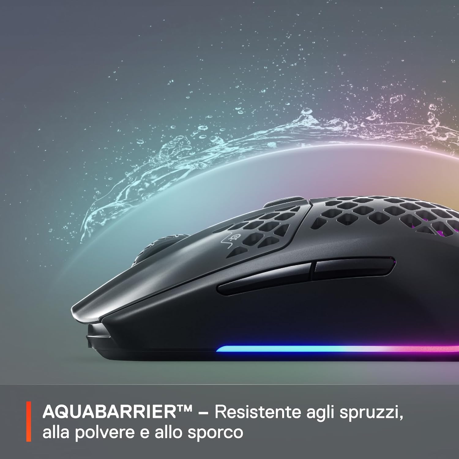 Thumbnail 5 de SteelSeries Aerox 3 Wireless Onyx (2022) da 68 g: mouse gaming ultra leggero con 2,4 GHz e Bluetooth