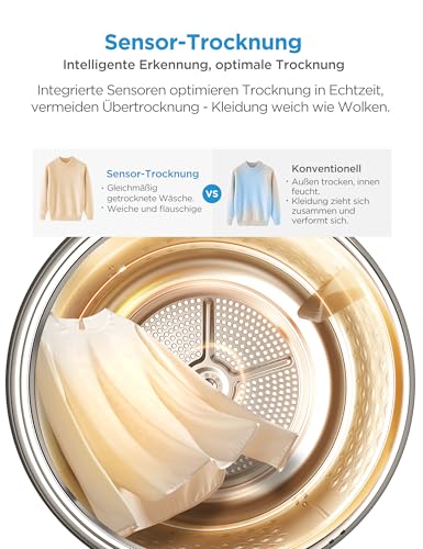 Detalle de Midea MD11EH80BD Wärmepumpentrockner 8 kg – effizient, schonend und hygienisch