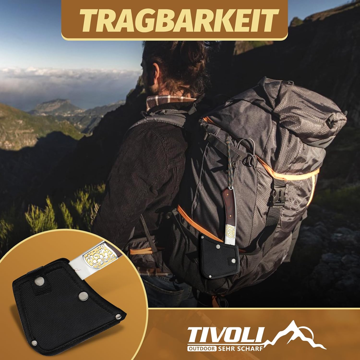 Thumbnail 6 de TIVOLI Hacha de Camping 4 en 1 24 cm