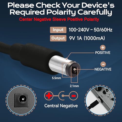 Thumbnail 3 de iLitLuk 9V DC 1A Pedal Power Supply Adapter for Guitar Effects Pedals