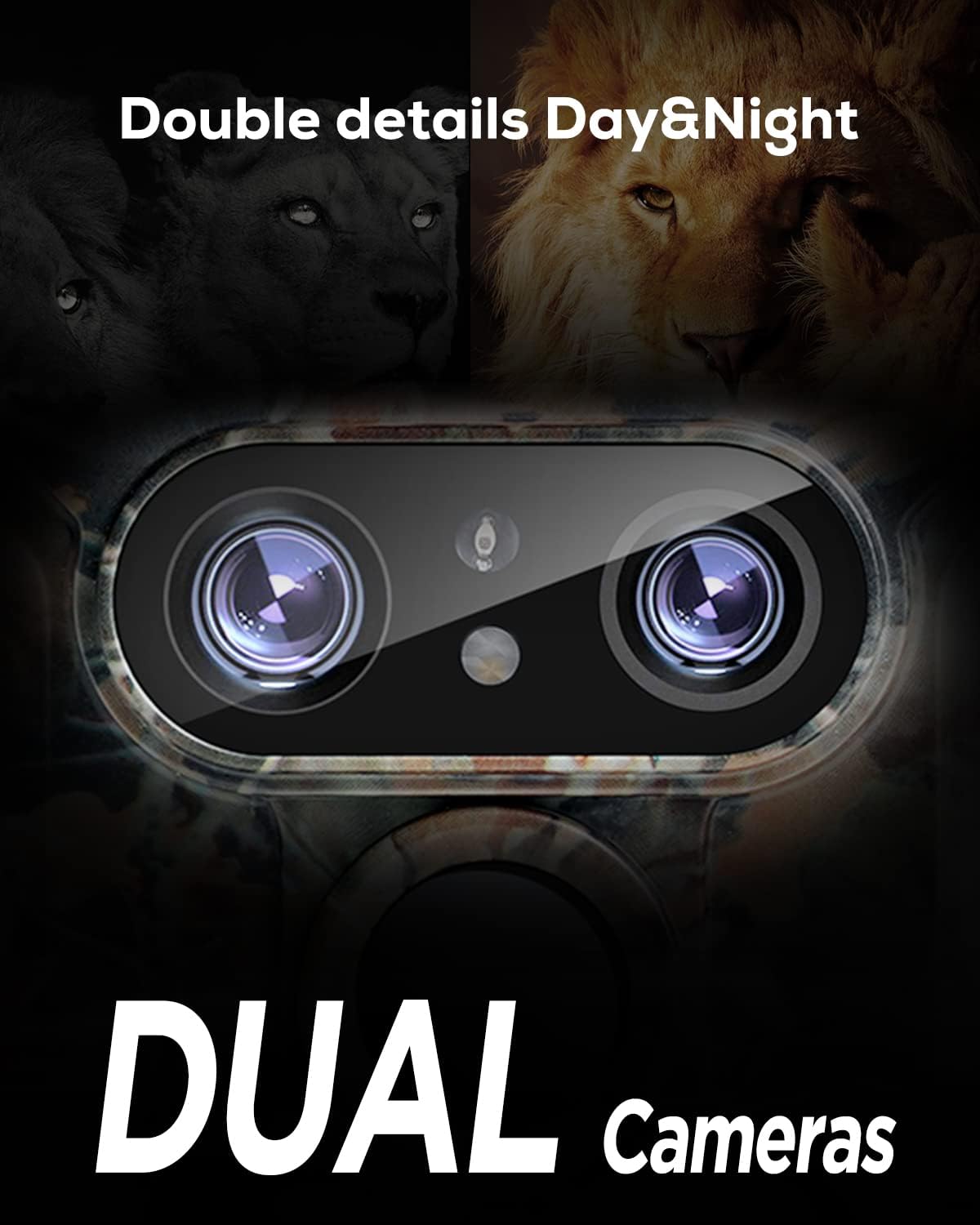 Detalle 2 de iZEEKER iG600 viltkamera med dubbla objektiv, 4K och WiFi