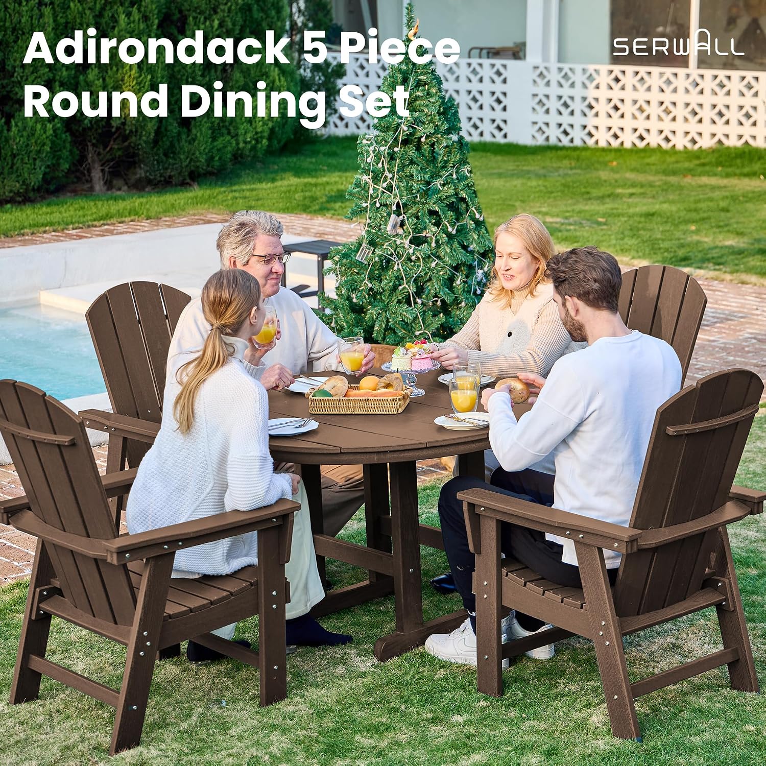 Detalle 2 de SERWALL Adirondack Dining Chairs in HDPE