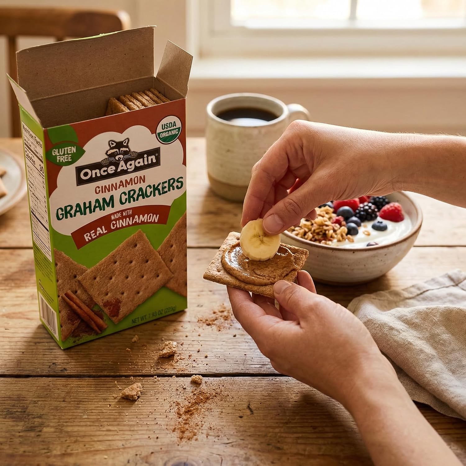 Detalle de Once Again Cinnamon Graham Crackers 7.93 oz