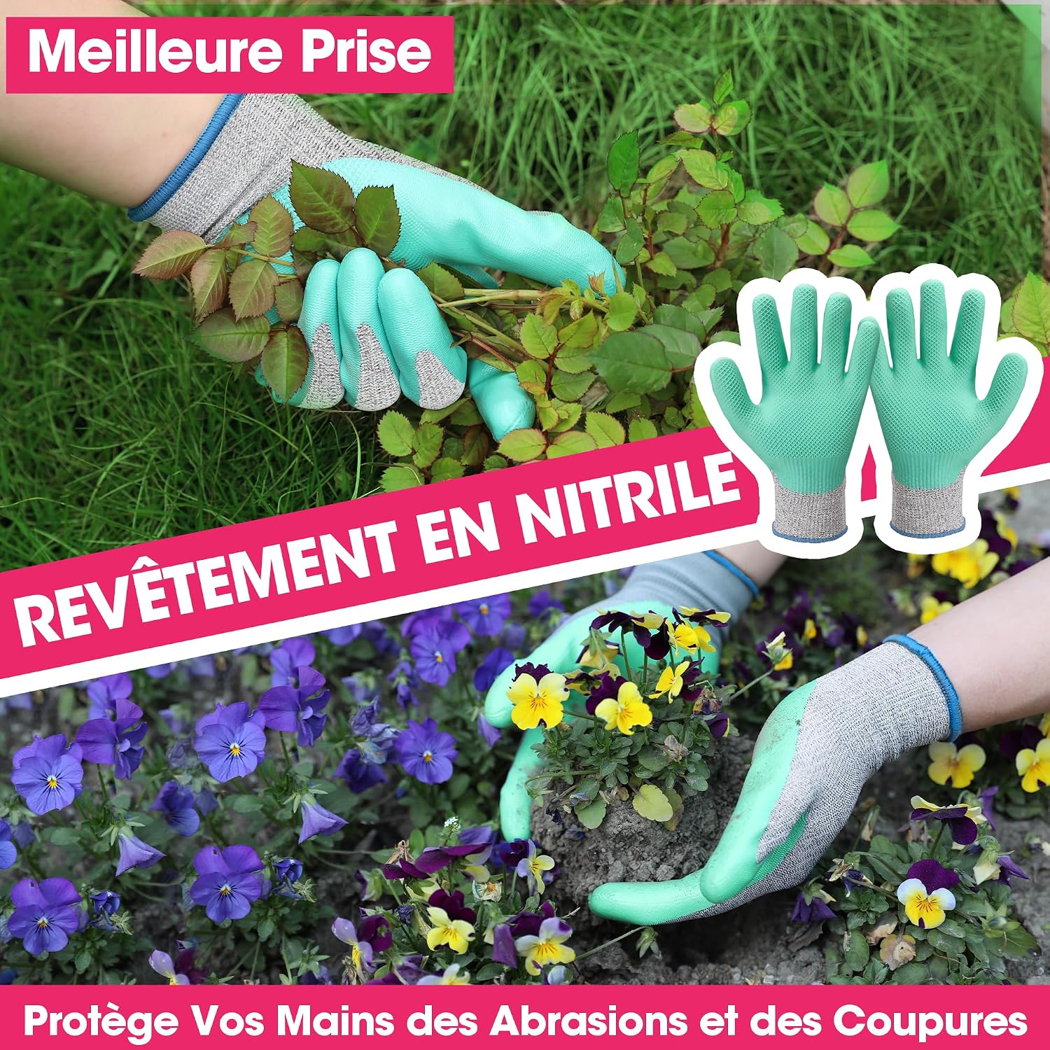 Thumbnail 6 de WORKPRO Ensemble d'outils jardin 4 pièces, inox
