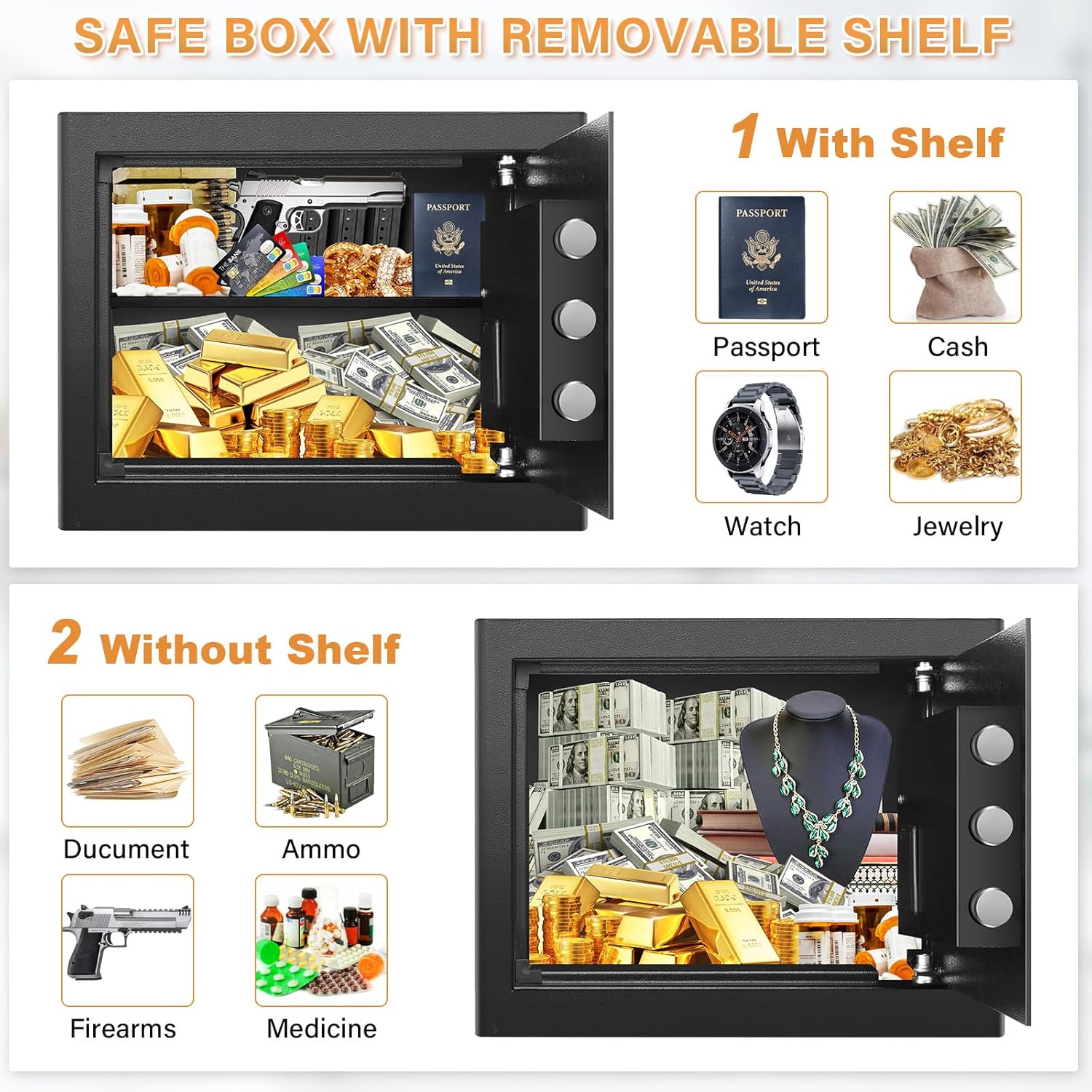 Thumbnail 5 de 25L Safe Tresor Feuerfest für Zuhause