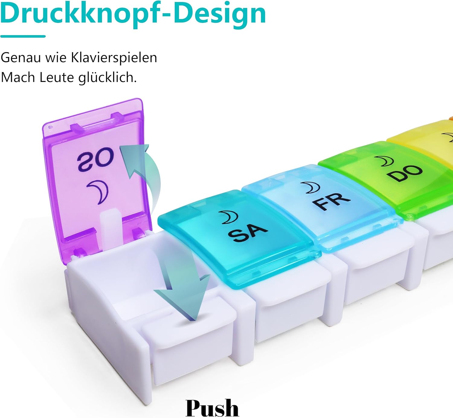 Thumbnail 1 de MOLN HYMY Medikamentenbox 7 Tage 14 Fächer