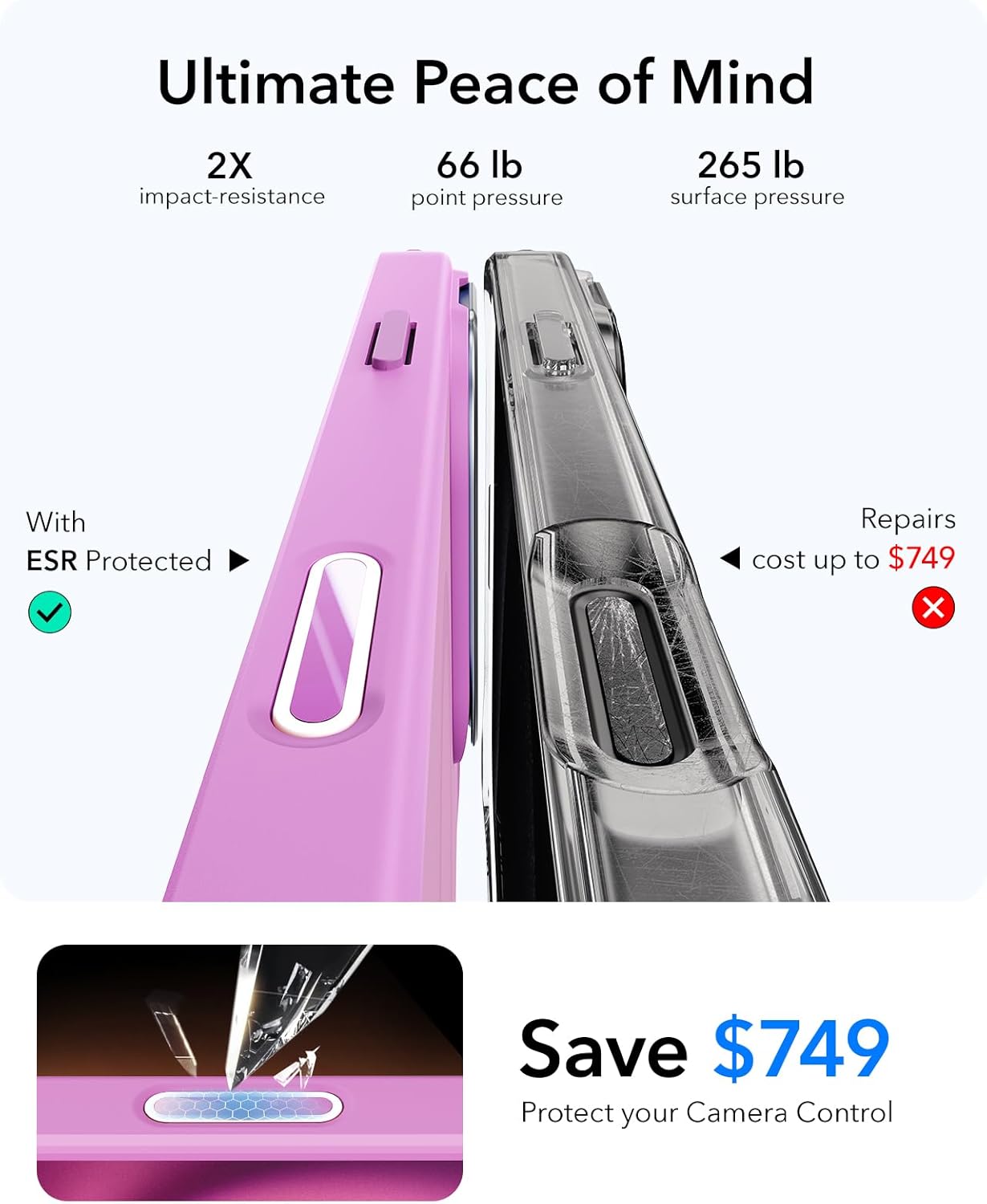 Thumbnail 5 de ESR iPhone 16 Case with Camera Control, MagSafe & Adjustable Stash Stand (Classic Series, Frosted Pink)