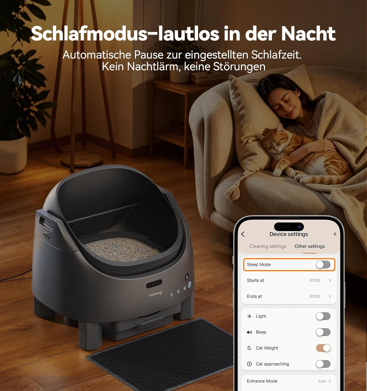 Thumbnail 6 de FEELNEEDY Katzenklo Selbstreinigend – Elektrisch, APP-gesteuert, geruchsneutralisierend