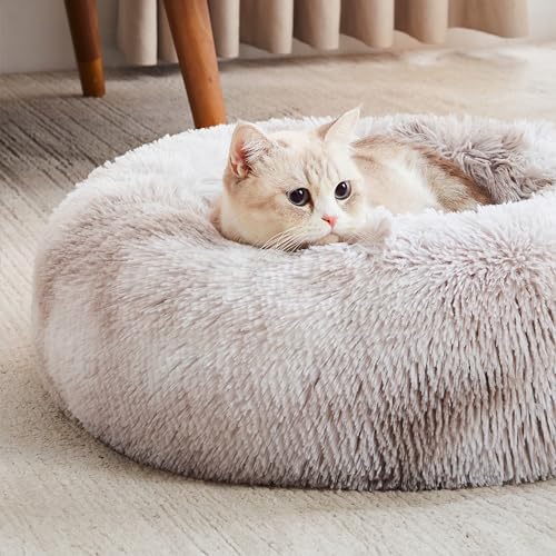 Detalle 2 de WESTERN HOME WH LBUS23CB06SGM= 20-Inch Donut Pet Bed, Washable Faux Fur