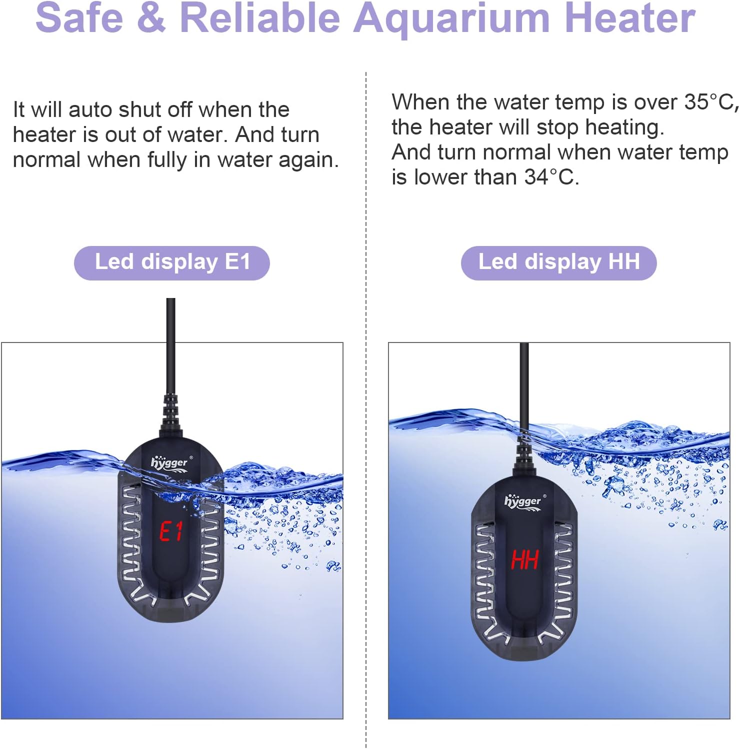 Thumbnail 5 de hygger Aquarium Heizung 50 W mit externem Controller und Thermometer (für 1–25 l)