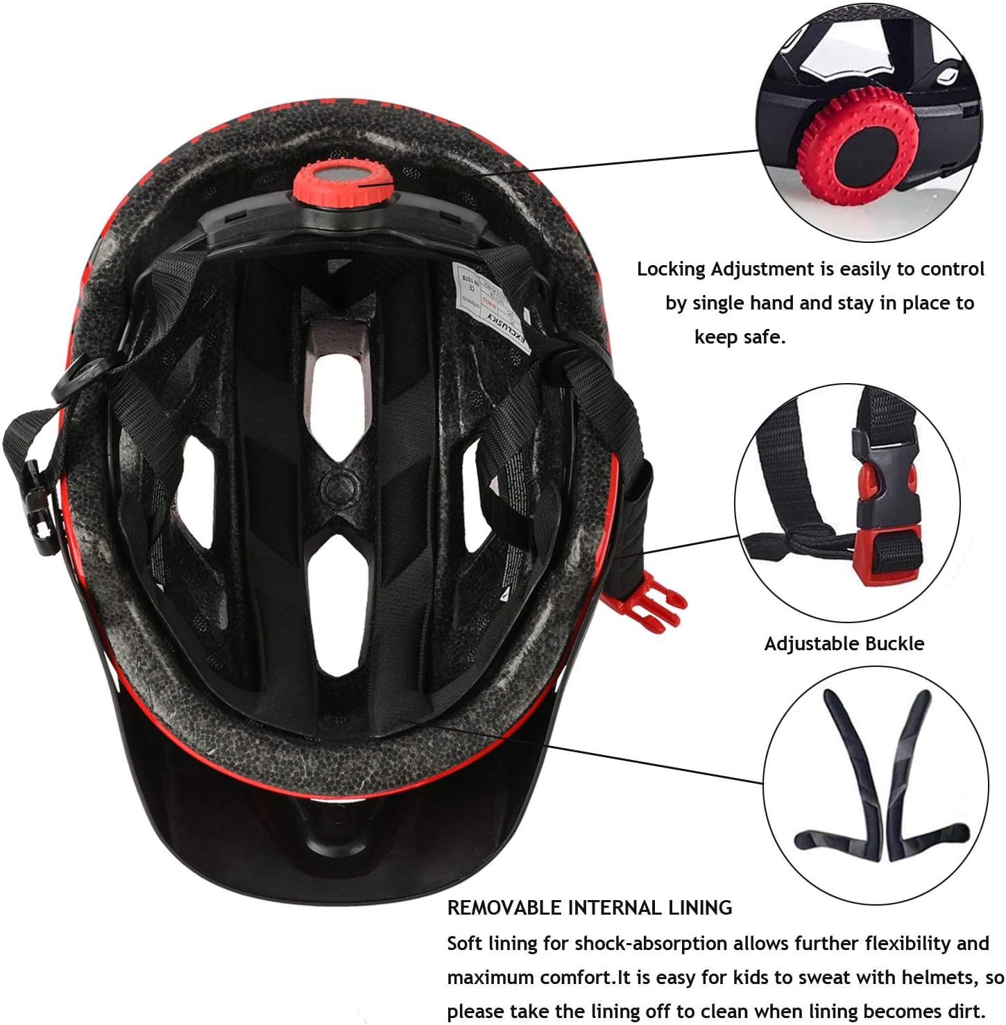Thumbnail 4 de Exclusky Kids Bike Helmet Adjustable Size 5–8