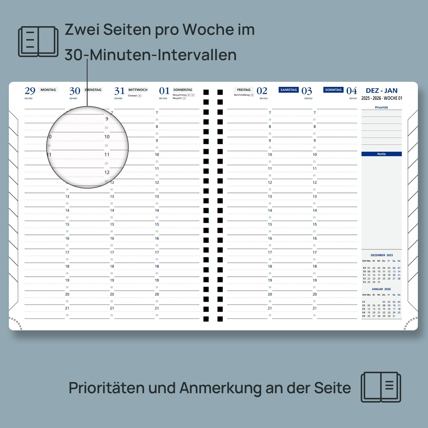 Thumbnail 1 de POPRUN Terminplaner Wochenplaner 2026 📘
