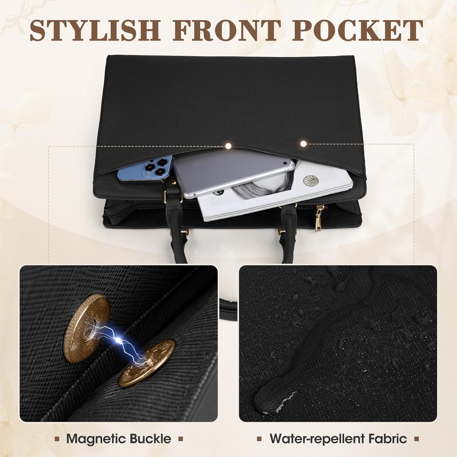 Thumbnail 2 de RAINSMORE 15.6-inch laptop tote bag for women 💼