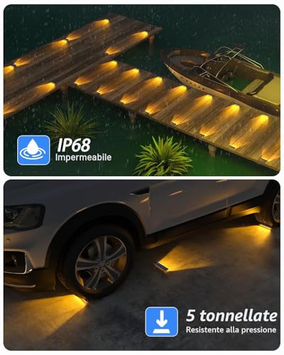 Thumbnail 2 de DetarZinLED Luci Solari da Esterno Giardino, 4 Pezzi, Bianco Caldo – IP68