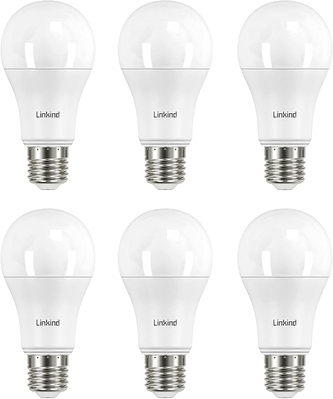 Detalle de Linkind Bombilla LED E27 - Luz cálida 2700K, Pack de 6