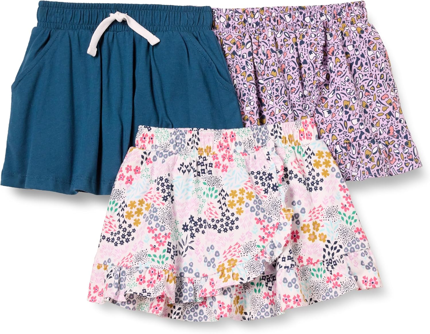 Thumbnail 4 de Amazon Essentials Girls and Toddlers' Knit Skorts with Elastic Waist and Built-in Shorts, Pack of 3