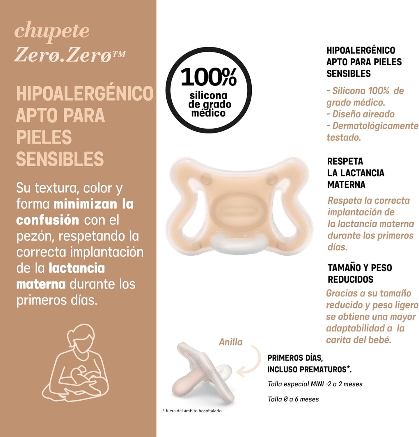 Thumbnail 4 de Suavinex Zero Zero Chupete Recién Nacido 🍼 Hipoalergénico