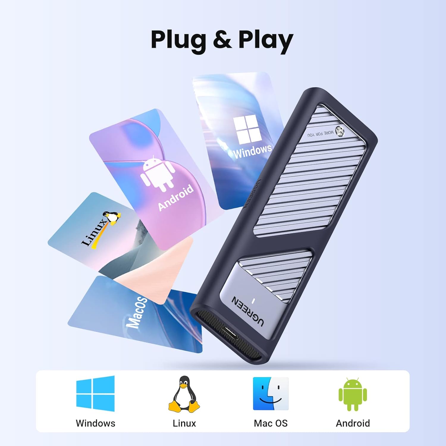 Thumbnail 5 de UGREEN M2 SSD Gehäuse USB 3.2 Gen 2 10 Gbps