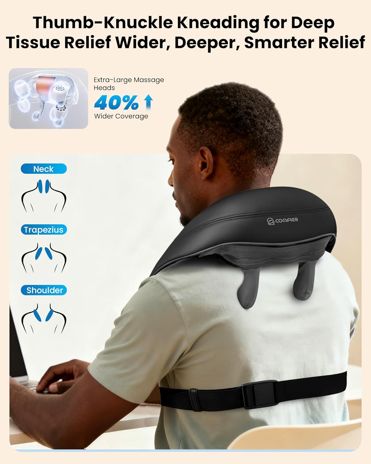 Thumbnail 2 de COMFIER Cordless 4D Neck Massager with Heat