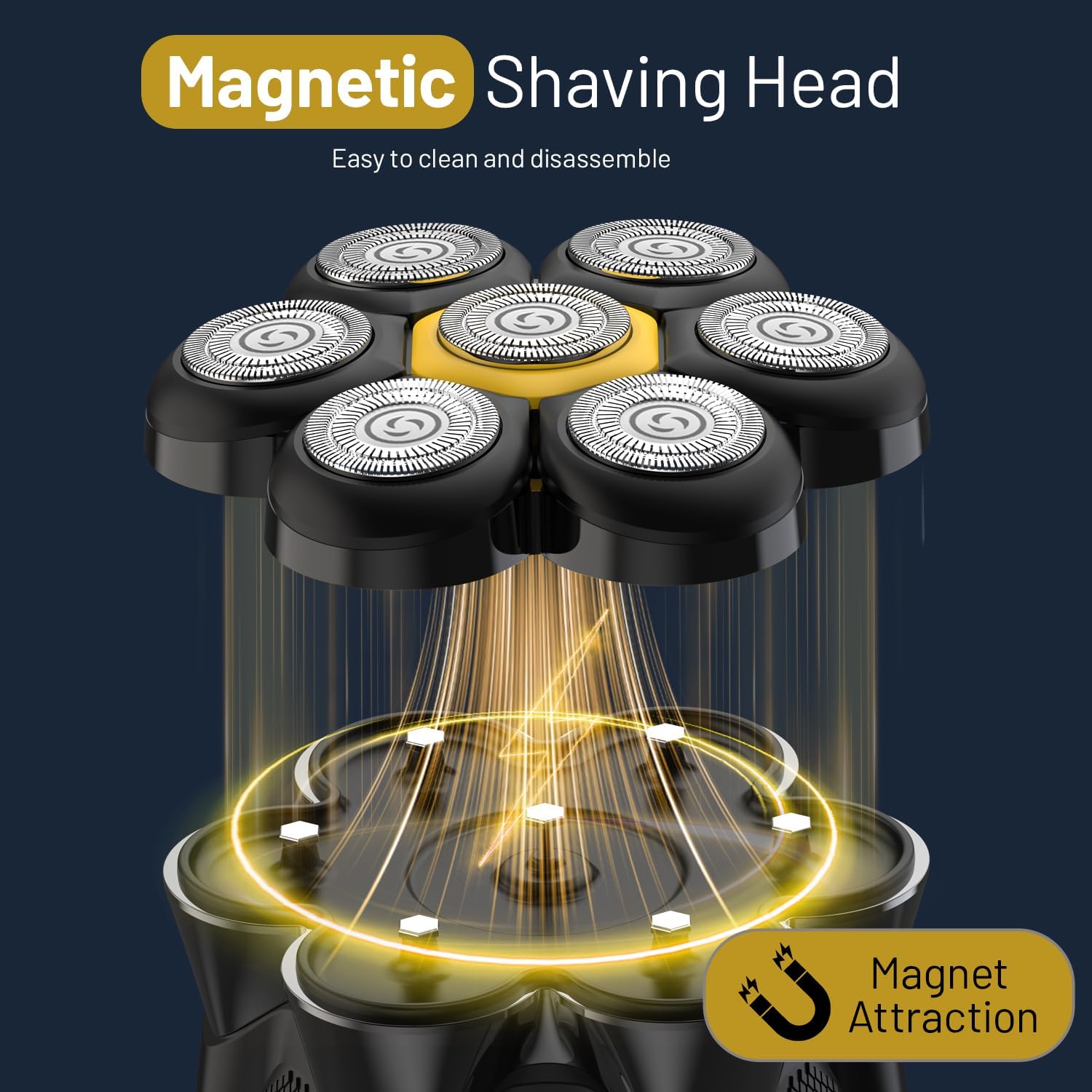 Detalle de 7D Head Shaver with IPX7 Waterproofing