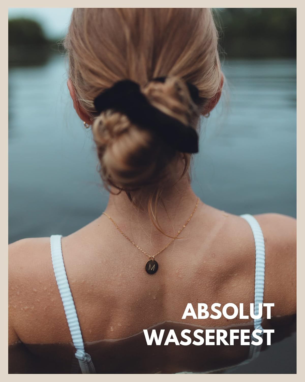 Thumbnail 4 de GD GOOD.designs Kette mit Buchstaben Gold 18 Karat – Initialkette mit A–Z Anhänger, wasserfest