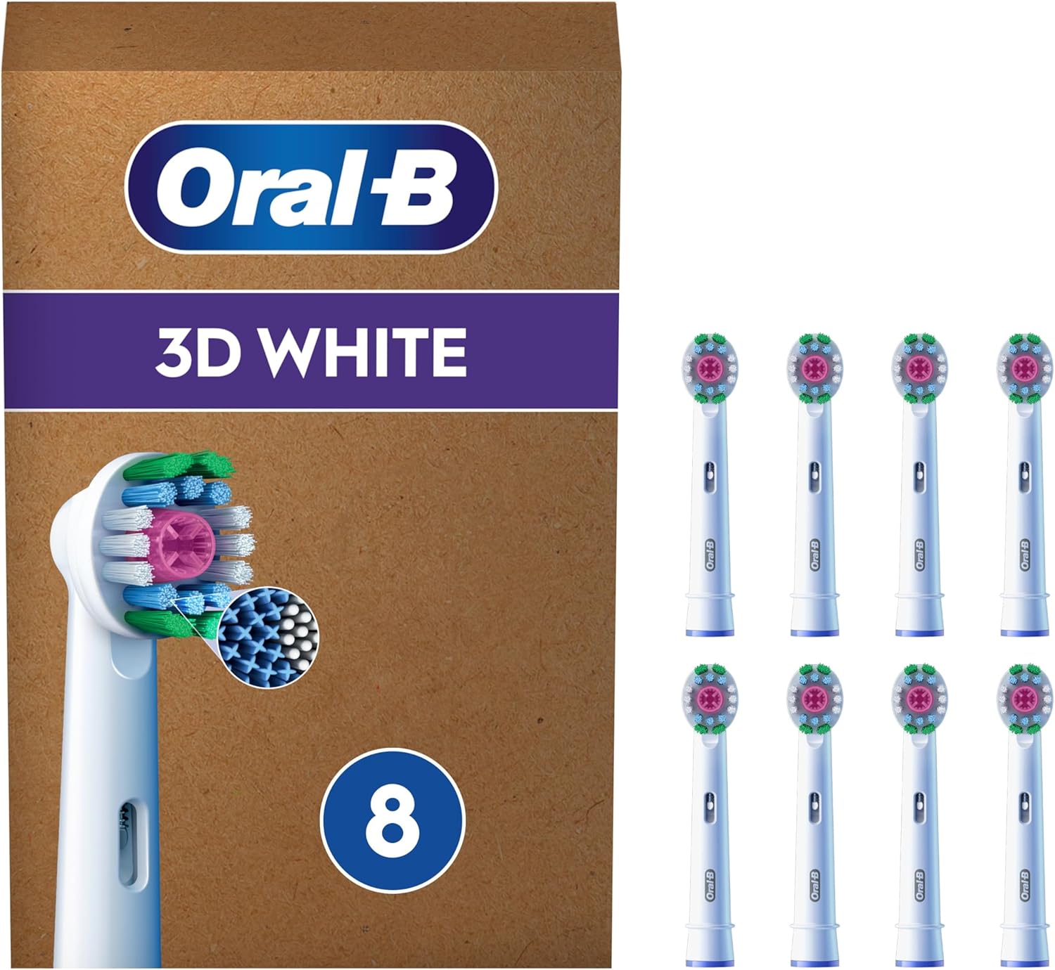 Oral-B Pro 8 Brossettes 3D White