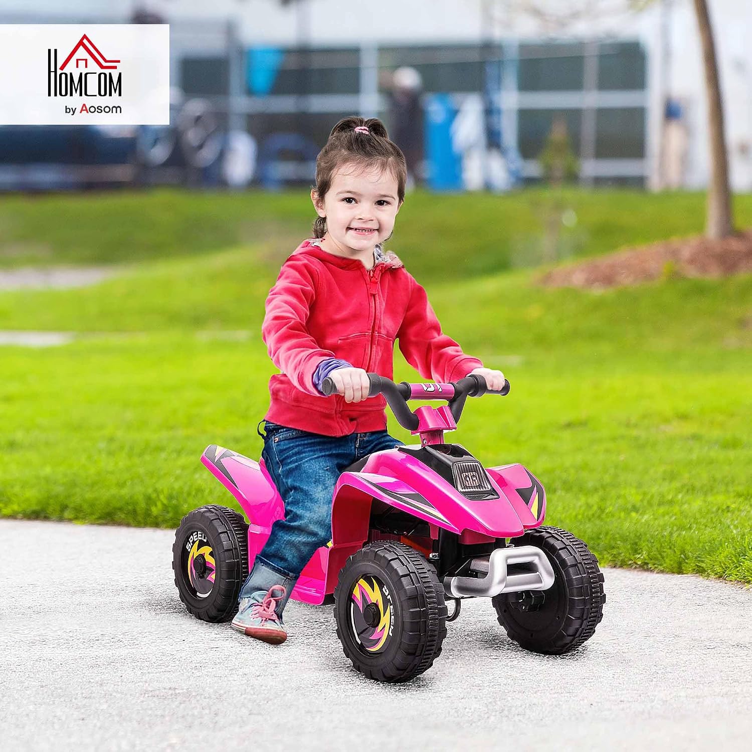 Thumbnail 1 de HOMCOM 370-166V90PK elektrische kinderquad, 6 V, voor- en achteruit