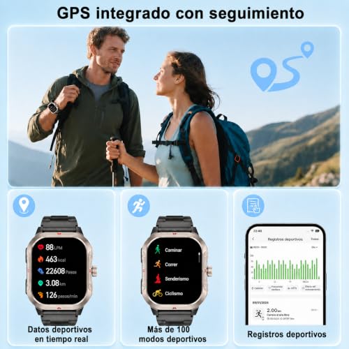 Detalle de Jugeman Reloj Inteligente para Hombre con GPS y Notificaciones – Fitness y Llamadas a un vistazo