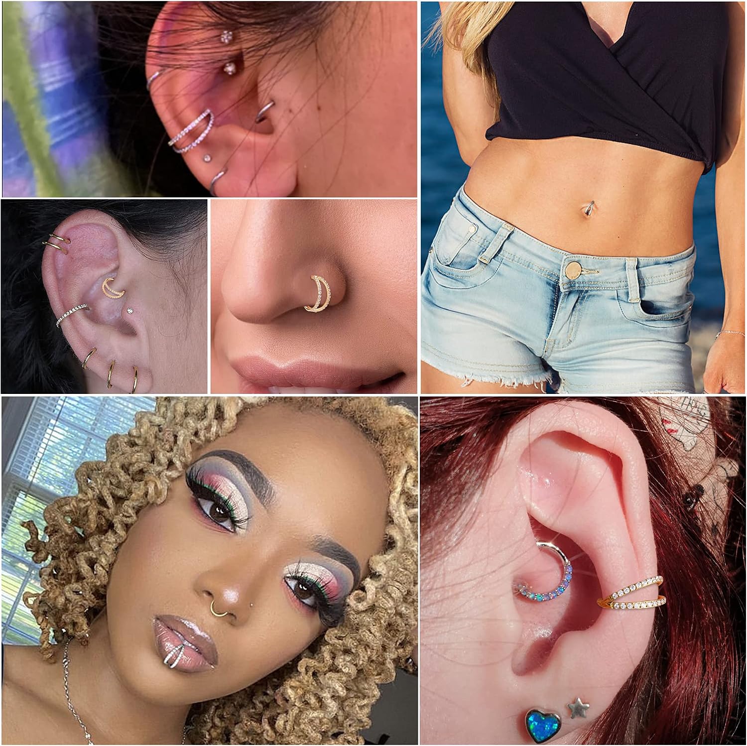 Detalle 2 de OUFER Body Piercing 16G Helix Boucles d'oreilles