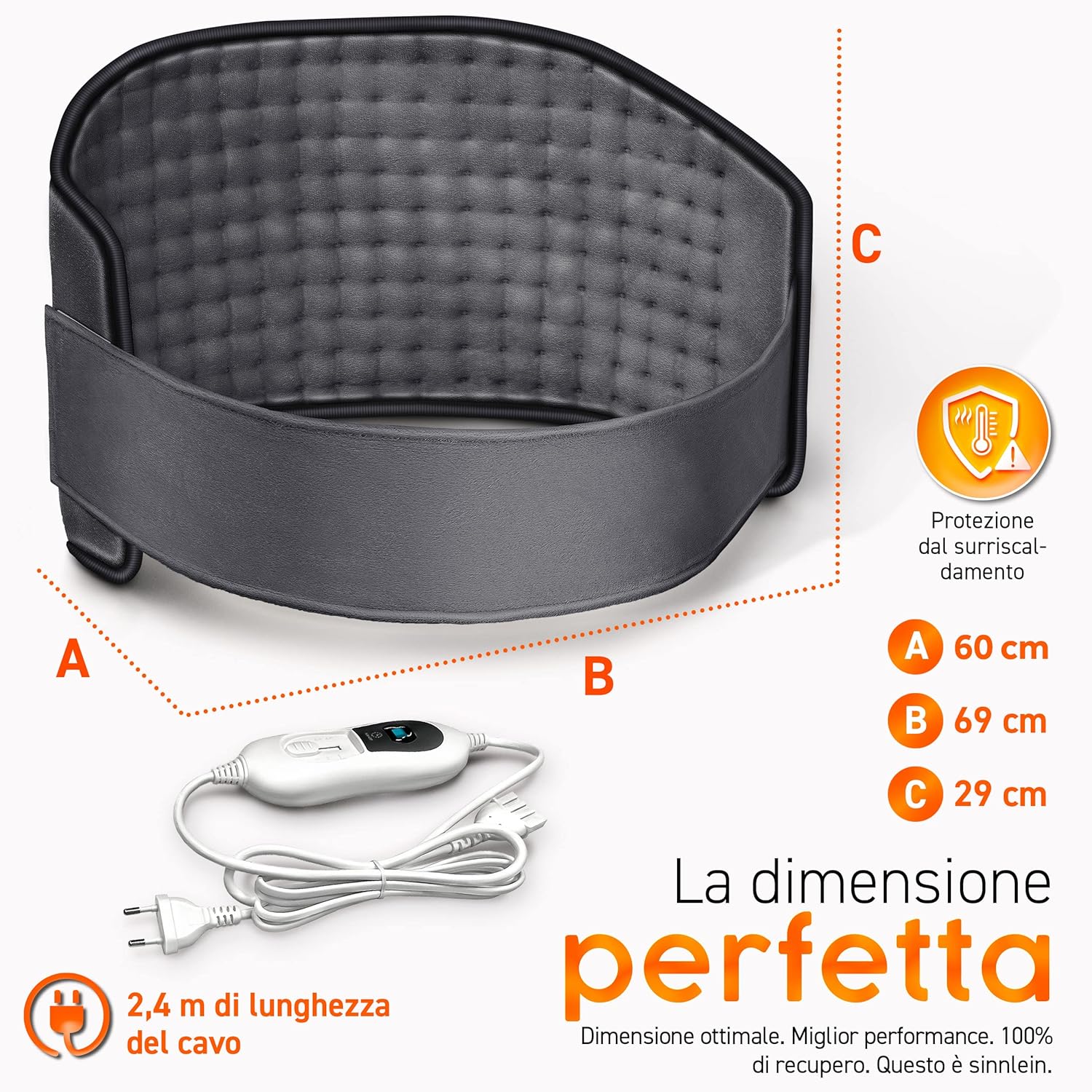 Thumbnail 4 de sinnlein Cintura Termica per Schiena e Reni – Cintura Riscaldante 100W con 3 impostazioni e spegnimento automatico