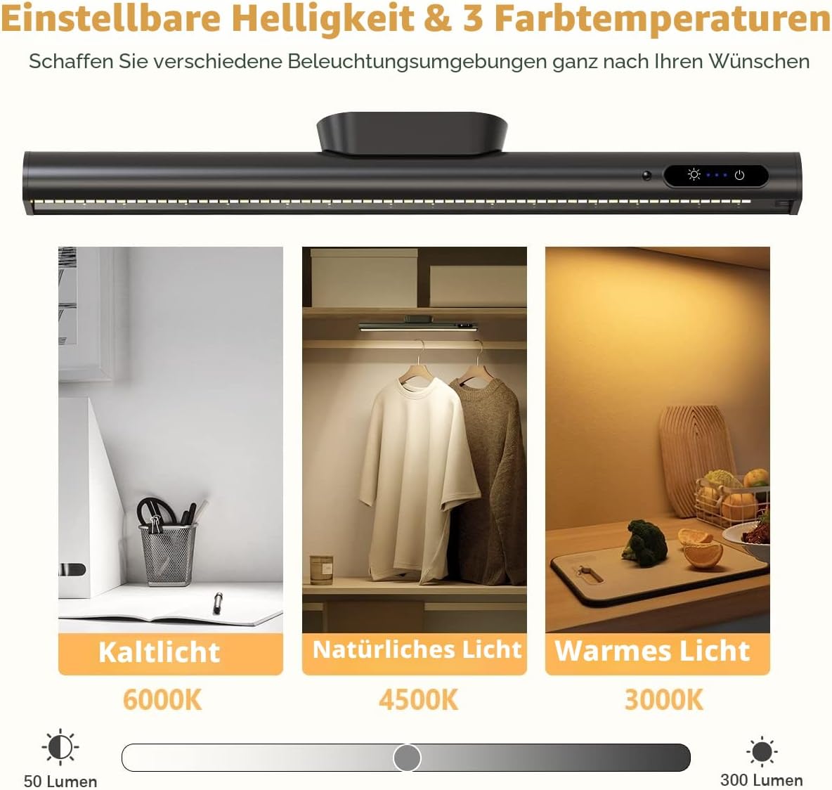 Detalle 2 de bravzurg Unterbauleuchte LED 4000mAh 🔦