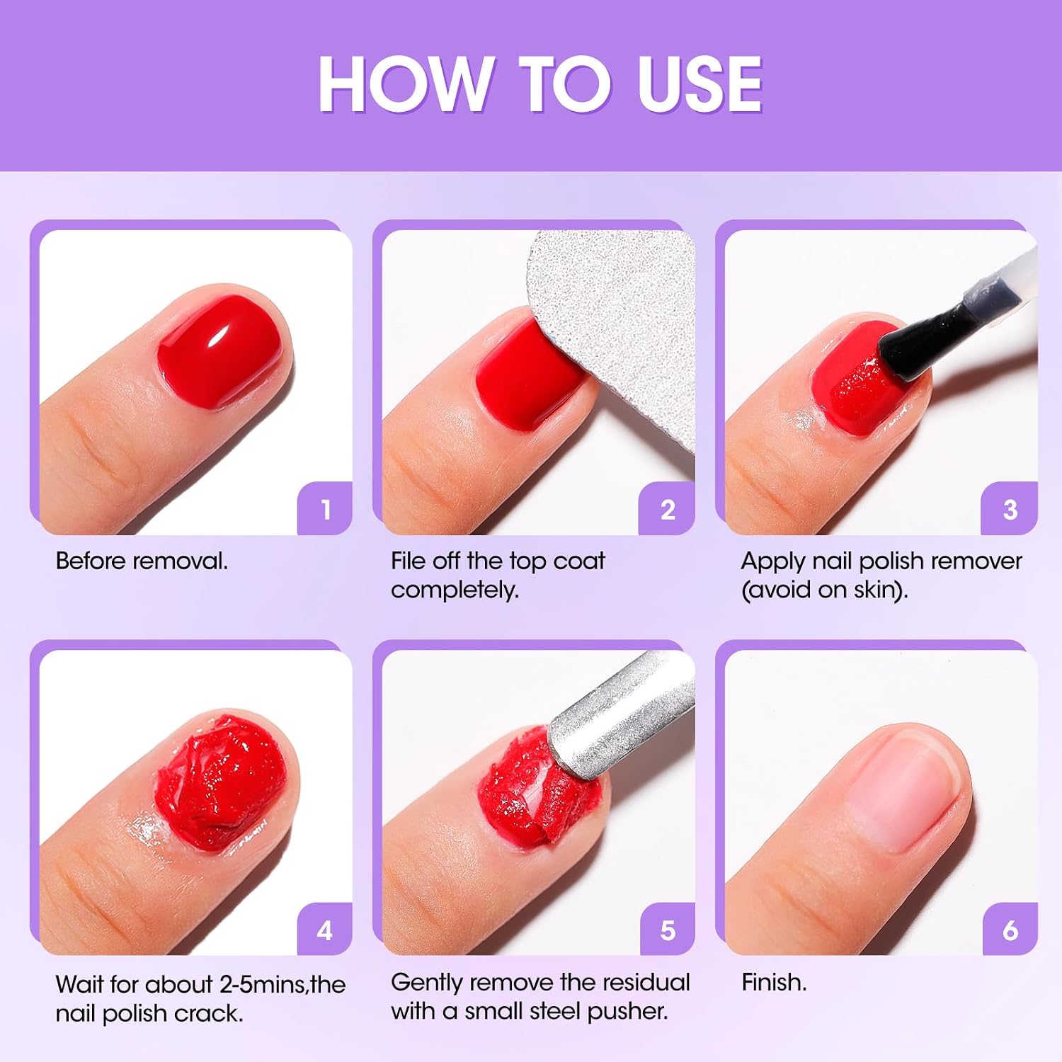 Thumbnail 6 de Gellen Gel Nail Polish Remover, 2 × 15 mL, No-Soak 3–5-Minute Formula
