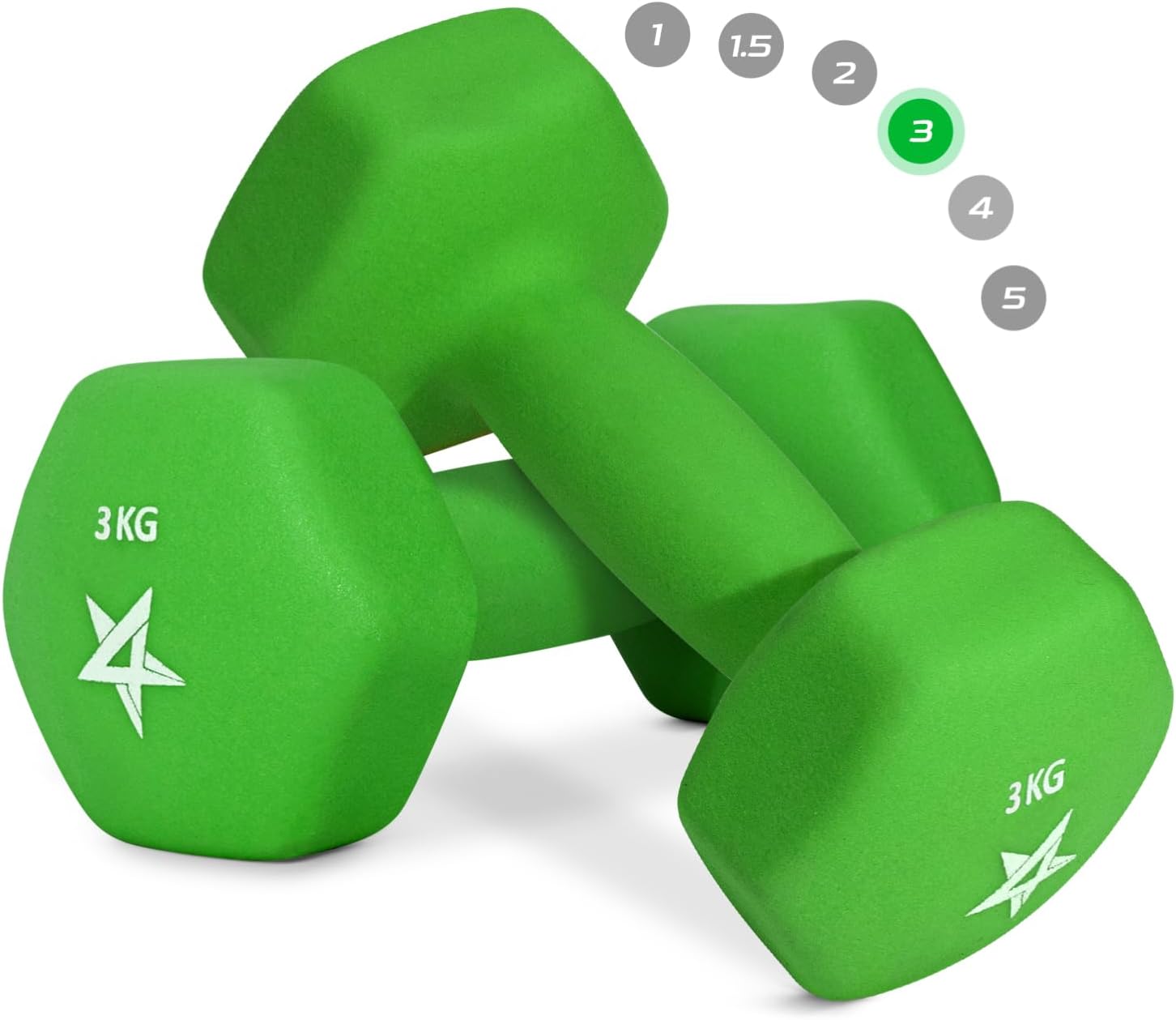 Yes4All set manubri palestra in neoprene esagonali con impugnatura ergonomica (coppia)