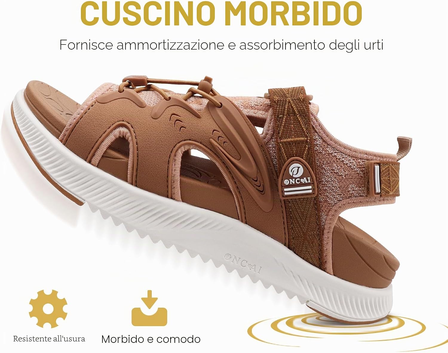 Detalle de ONCAI Walking Sandali Donna: trekking, comforte e supporto arco per lunghe camminate