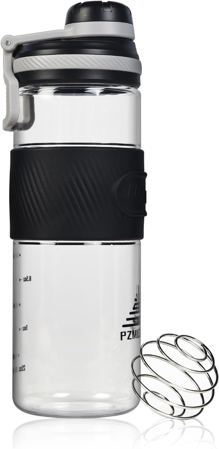 Detalle de OUOUMUF Protein Shaker Bottle with Mixball Blender 700ml