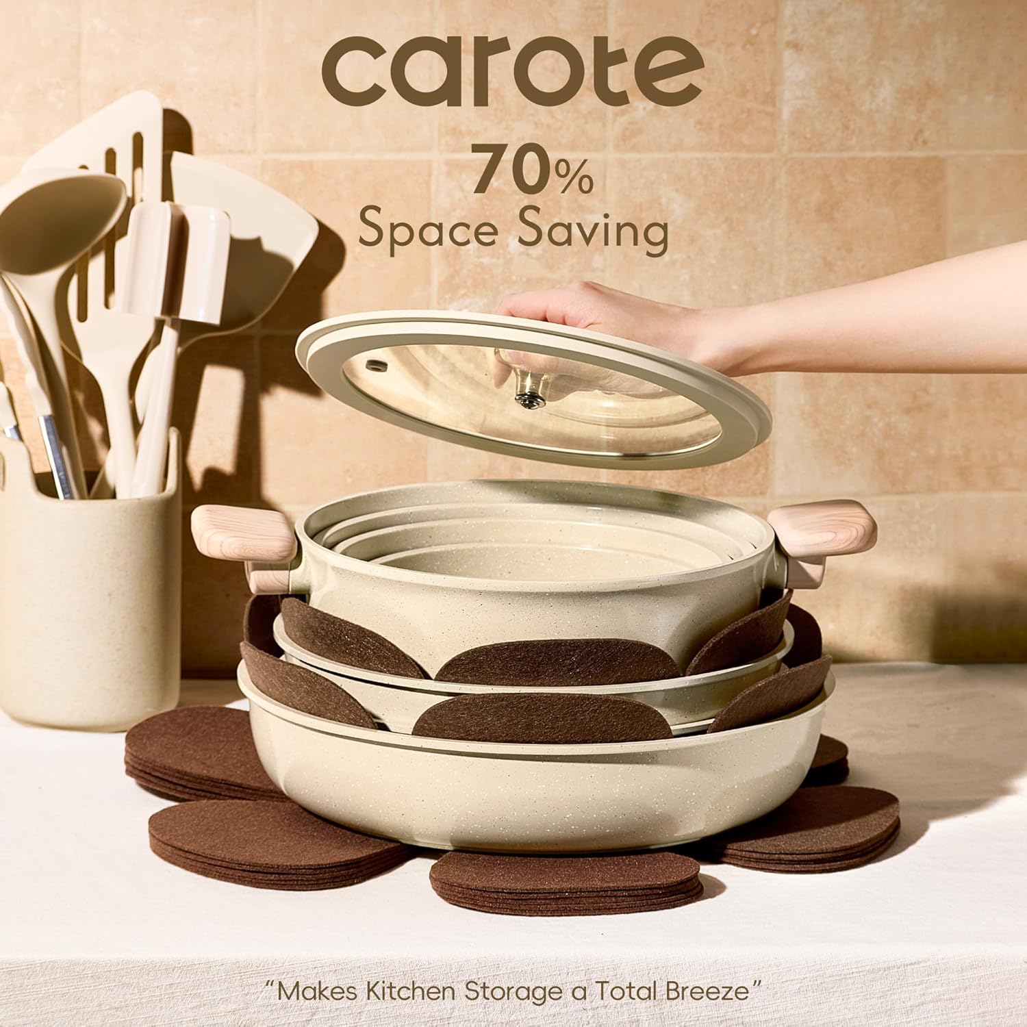 Thumbnail 3 de CAROTE 25PCS Ceramic Cookware Set