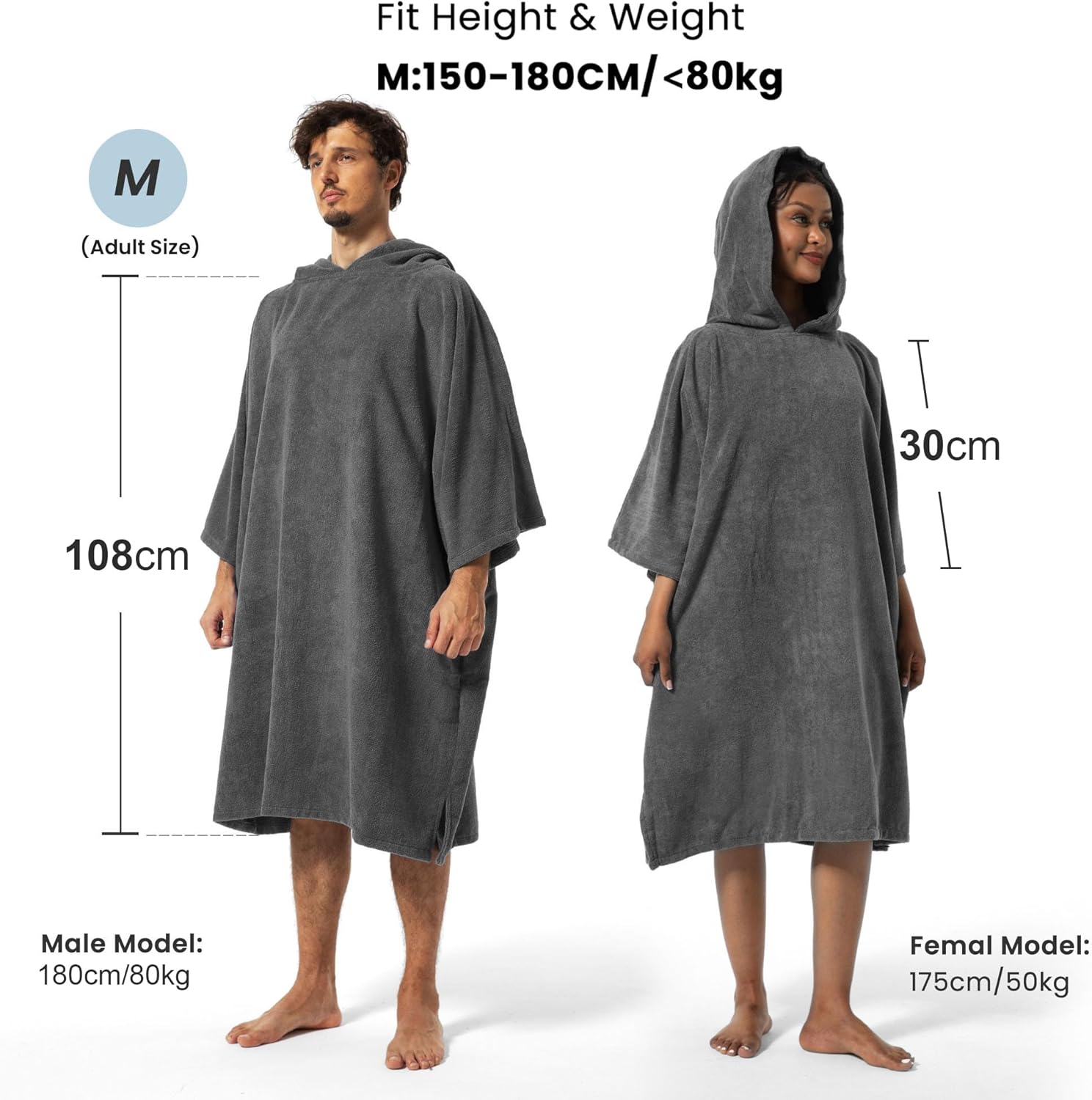 Thumbnail 5 de Winthome Changing Bath Robe, Surf Poncho Towel with Hooded