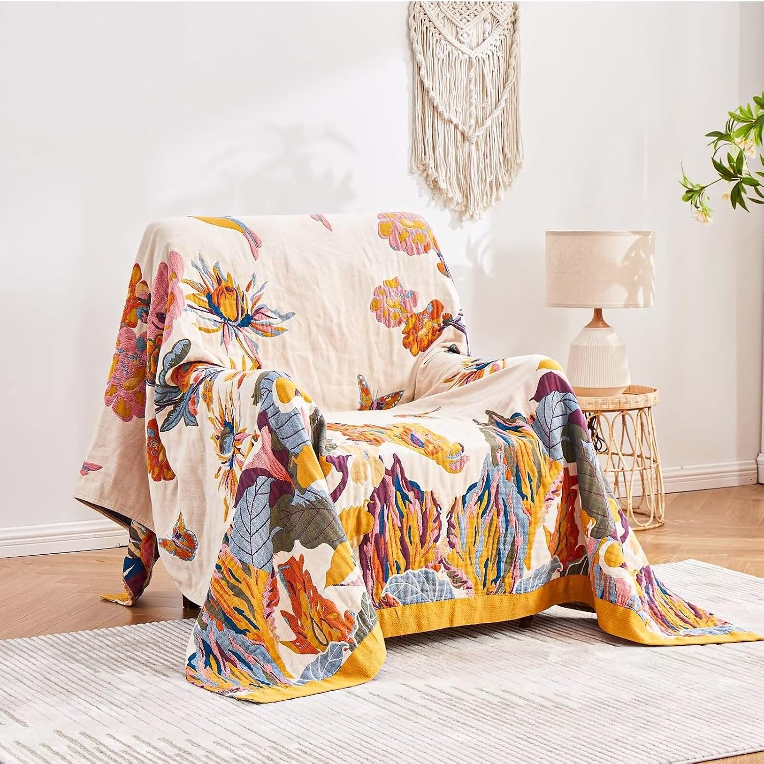 Detalle 2 de XIBLC Boho Throw Blanket 60"x80"